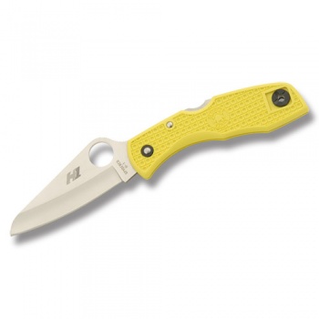 Spyderco Salt I-- Lightweight Yellow Handle-H1-Plain Edge SPC88PYL