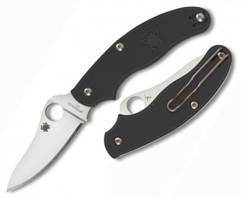 Spyderco Ukpenknife-blk Hndl-drop Pt knives C94PBK3