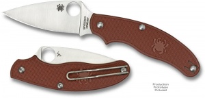 Spyderco Uk Pen Knife Leaf Maroon Plain knives C94PMR
