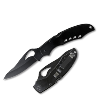 Spyderco Black Cara Cara Plain Edge knives BY03BKP