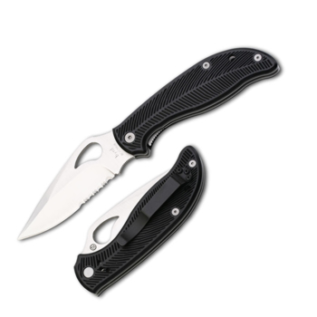Spyderco Raven Black Anodized Aluminum knives BY08P