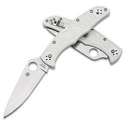 Spyderco Endura Plain Edge White Frn knives C10PWH