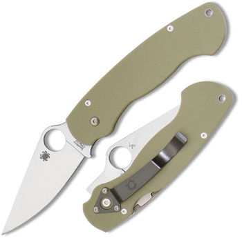 Spyderco Para Military Pl Fol Green G10 knives C81FGD2P