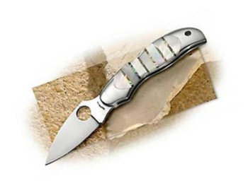 Spyderco Kopa Pearl-abalone Pl Edge knives C92PAP
