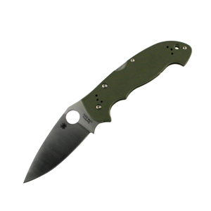 Spyderco Manix Plainedge Foliage Green knives C95GPFG