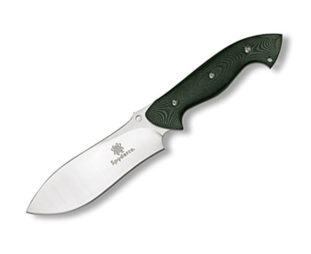 Spyderco Woodlander- Green Micarta Pe knives FB18P