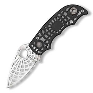 Spyderco S Black Almite Plain Edge knives C109BKP