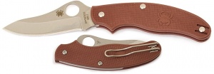 Spyderco Uk Pen Drop Pt Maroon Plain knives C94PMR3