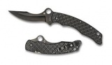 Spyderco Szabo Folder--Carbon Fiber Handle/Black Blade/Plain Edge Only 6 Left