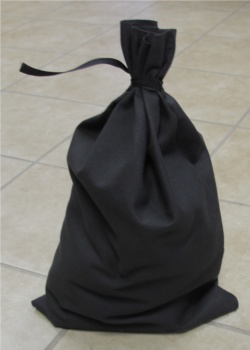 Black Canvas Blank Money Bag 12x19 100% Cotton