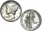 1000 90% Silver Mercury Dimes in Avg Circulated Condition ($100 Face Value)