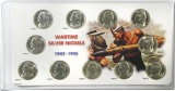 Lot of Forty(40) 1942-1945 Silver War Nickels