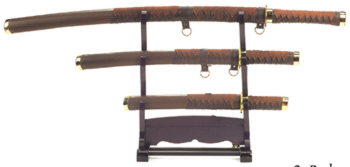 United Cutlery Braided Leather Samurai Set knives UC1191CSNB