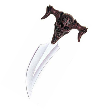 United Cutlery Skull Knife- Antq Red W- Shth knives UC1235