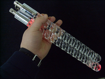 United Cutlery Spiral Red LED Acrylic Nunchaku XL359
