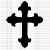Cross Black Vinyl Decal 10x10