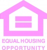 Equal Opportunity Fair Housing Vinyl Decal 8x8 Pink