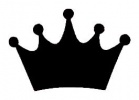 Princess Crown Black Vinyl Decal 10x10