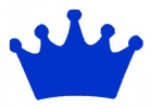 Princess Crown Blue Vinyl Decal 4x4
