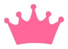 Princess Crown Pink Vinyl Decal 4x4