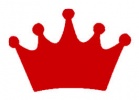 Princess Crown Red Vinyl Decal 4x4