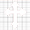 Cross White Vinyl Decal 4x4