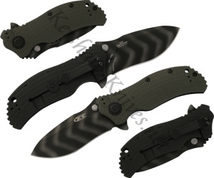 Zero Tolerance 0301 Knife with Tiger Striping Blade