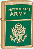 Zippo Army Crest Emblem lights 20878