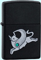Zippo winged Taurus Black matte lighter (20893)
