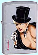 Zippo Olivia Piano Lady Satchrome lights 21002