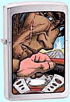 Zippo Racer X Brushed Chrome lights 21006