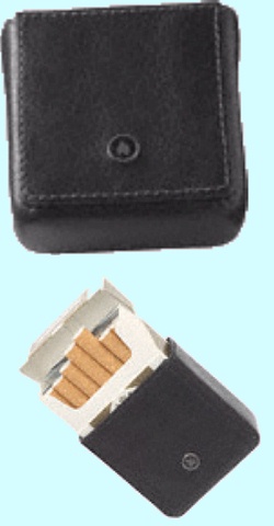 Zippo Cigarette Case Blk Leather lights 122217