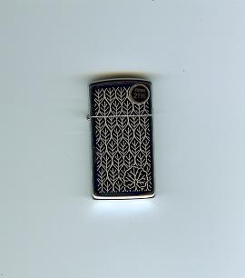 Zippo 1690 High Polish Chrome Lighter Leaves Design