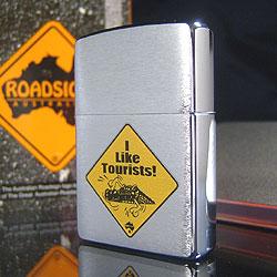 Zippo Brshd Chrm, I Like Tourists lights 200AR644