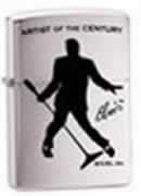 Zippo brushed chrome Elvis standing (200EP402)