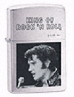 Zippo Brshd Chrm, Elvis-king R-rol lights 200EP404