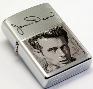 Zippo Brshd Chrm, James Dean lights 200HW104