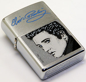 Zippo brushed chrome Elvis lighter (model 200HW10) 200HW105