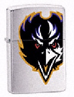 Zippo Br Chrme Baltimore Ravens lights 200NFL673