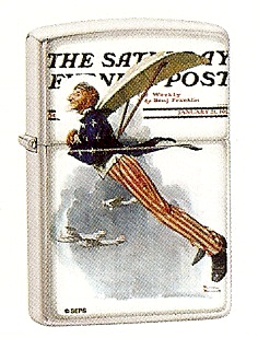 Zippo Flying Uncle Sam lights 200RL100