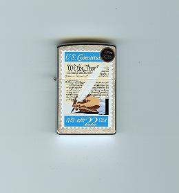 Zippo Brushed Chrome US Constitution Windproof Lighter 200USP277