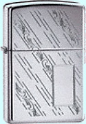 Zippo “leaves” high polish chrome lighter (20170)