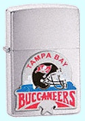 Zippo Buccaneers Brushed Chrome lights 20253