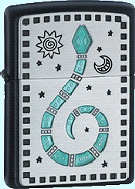 Zippo Celestial Snake Emblem lights 20435