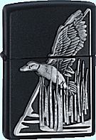 Zippo Black Duck Emblem lights 20479