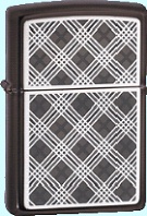 Zippo Charcoal Plaidness Emblem lights 20482