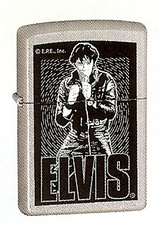Zippo Satin Chrm Elvis In Sweater lights 205EP403