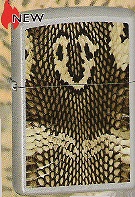 Zippo Snakeskin Satin Chrome lights 20617