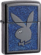Zippo Playboy Glitter Black Ice lights 20636