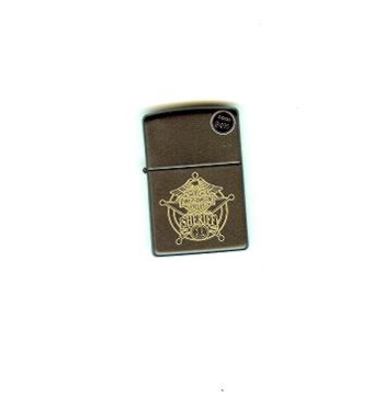 Zippo Hd Sheriff Black Matte lights 20828